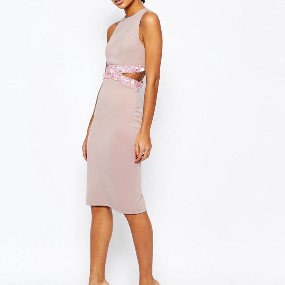 ASOS dress with sequins & cut outs
